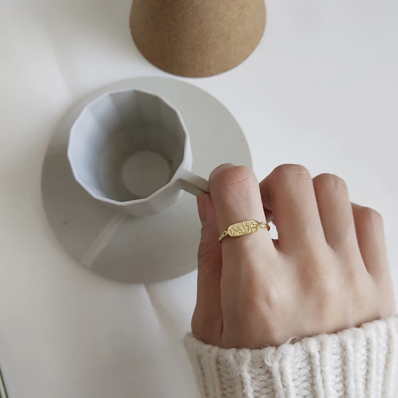 

Peri'sBox Real 925 Sterling Sliver Animal Stack Rings for Women Simple Initial Layered Ring Minimalist Adjustable Open Rings