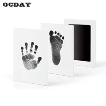 OCDAY Baby Care Baby Handprint Набор для отпечатка ступней чистый литье родитель-ребенок ручной чернильный коврик отпечаток пальца фоторамка комплект 3 цвета