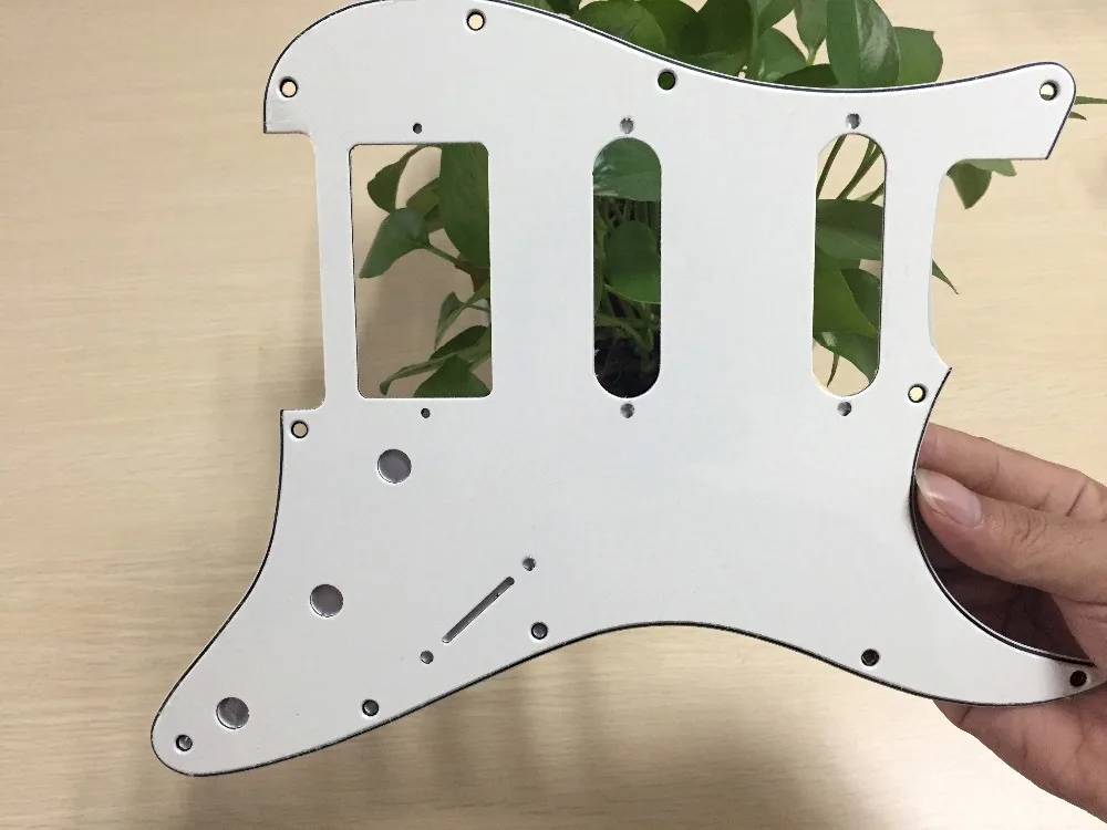 FLEOR 1 набор из 11 отверстий для электрогитары Pickguard SSH HSS гитарная пластина и винты подходят для гитарных деталей Strat, 20 цветов на выбор