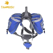 Multifunctional Adjustable Shoulder Strap Dog Supply Backpack Saddle Bag for Camping Hiking Training Mountain Climbing 1pcs