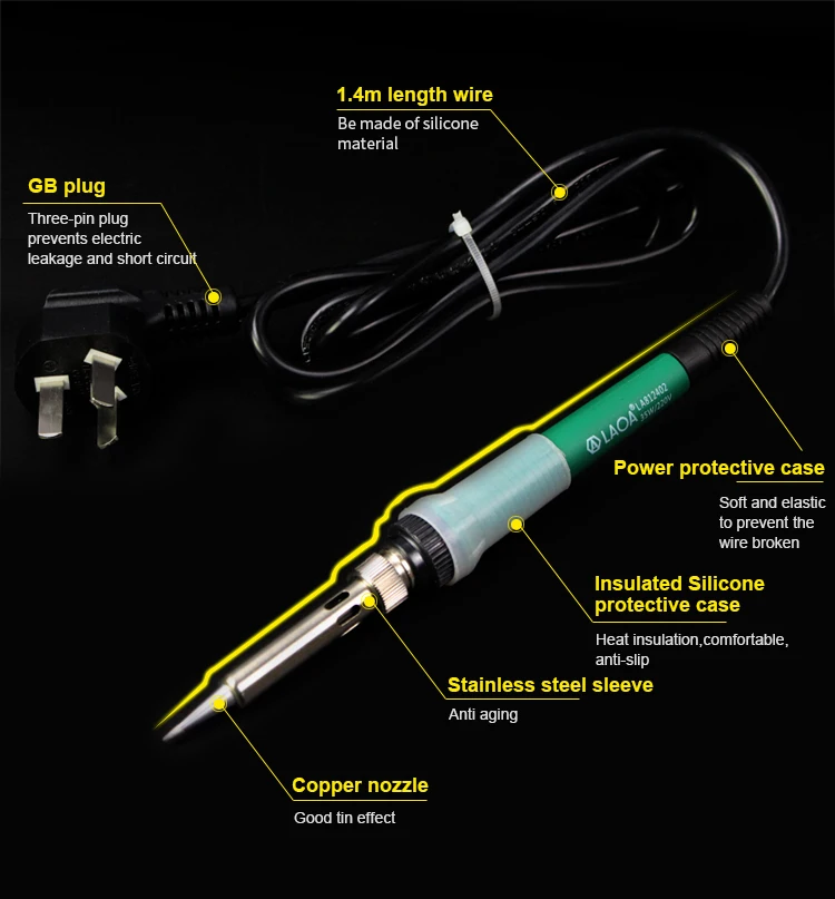 LAOA 25 Вт/35 паяльник паяльная станция припой газовый паяльник паяльники паяльники с терморегулятором Паяльная станция Ремонт инструмент