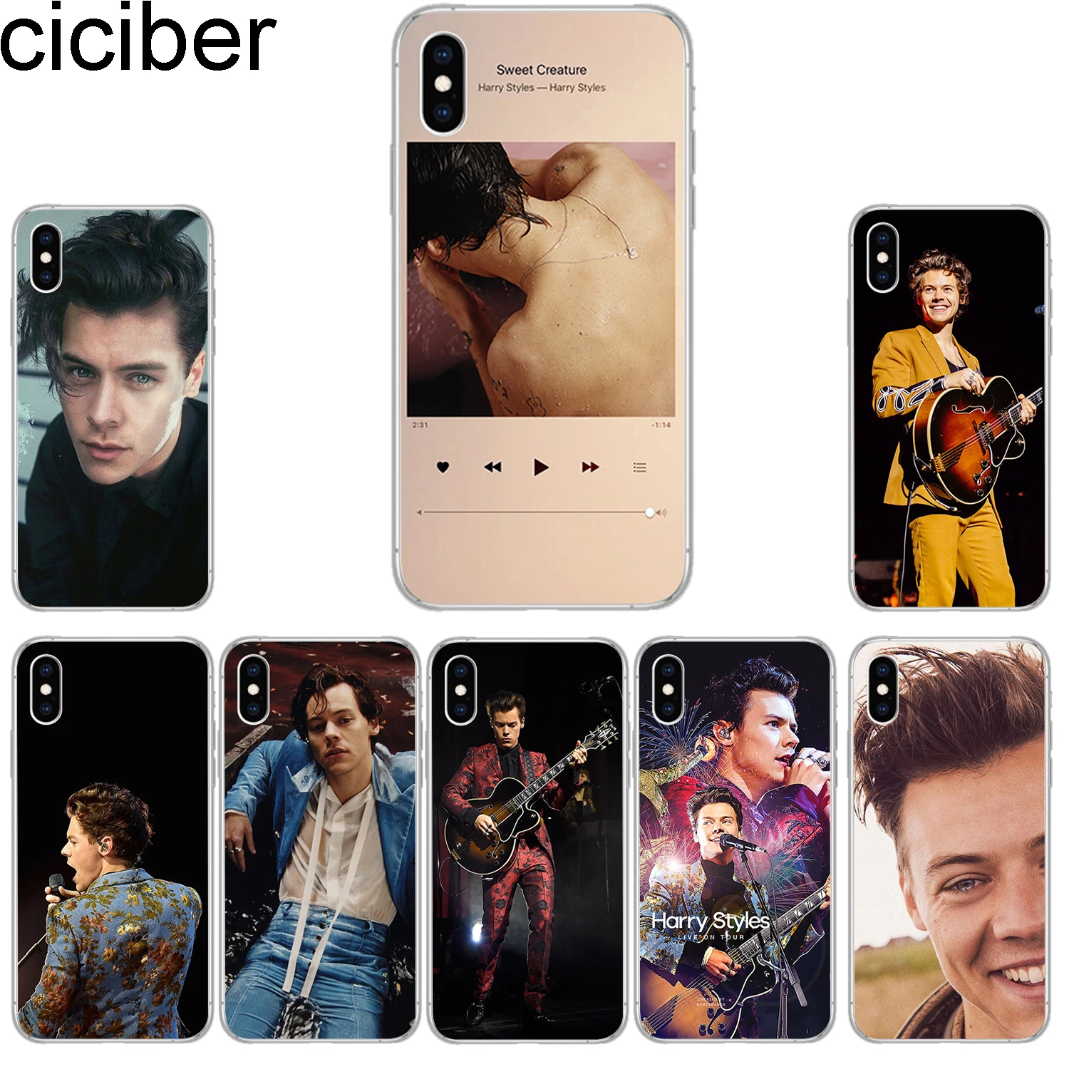 

ciciber Phone Cases for iPhone 11 Pro Max 8 7 6 6s Plus SE 5 Soft TPU Cover for iPhone X Xs XR XS Max Case Harry Styles Fundas
