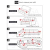 Funda de sofá elástica para sala de estar, cubiertas de sofá de esquina de 1/2/3/4 asientos, cubiertas de algodón baratas, copridivano ► Foto 3/6