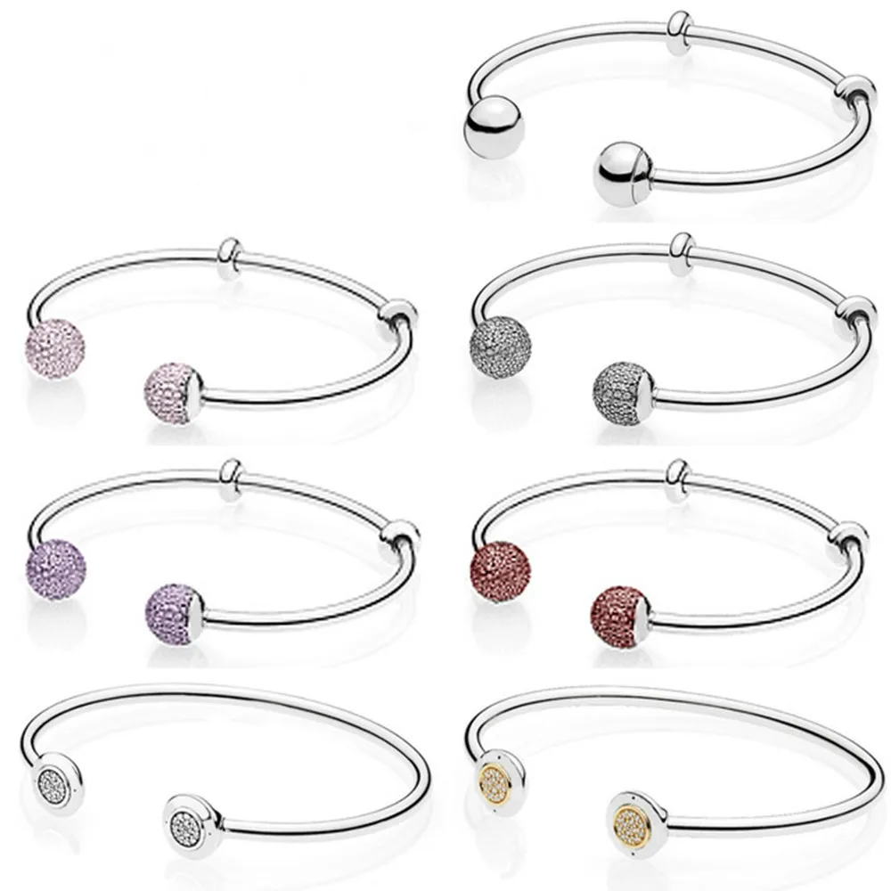 

Fanier Book Di 925 Sterling Silver Open Beauty Pink Bracelet Gold Bracelet Enchantress Adjustment Diy