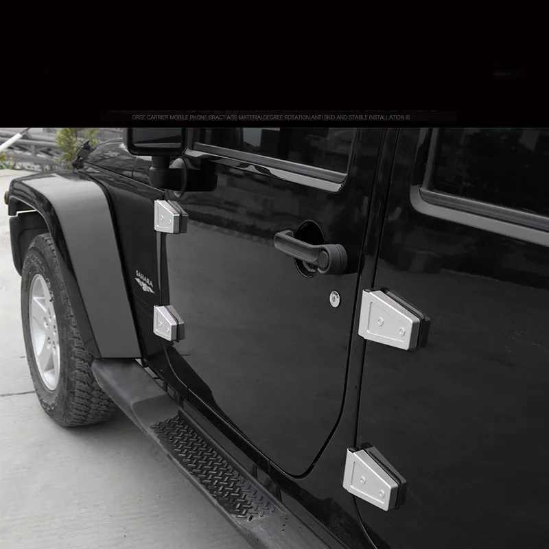 

4 Doors and Head Hook Hinge Decorated Frame Cover For Jeep Wrangler JL 2008 09 10 11 12 13 14 15 16 2017 ADB105A