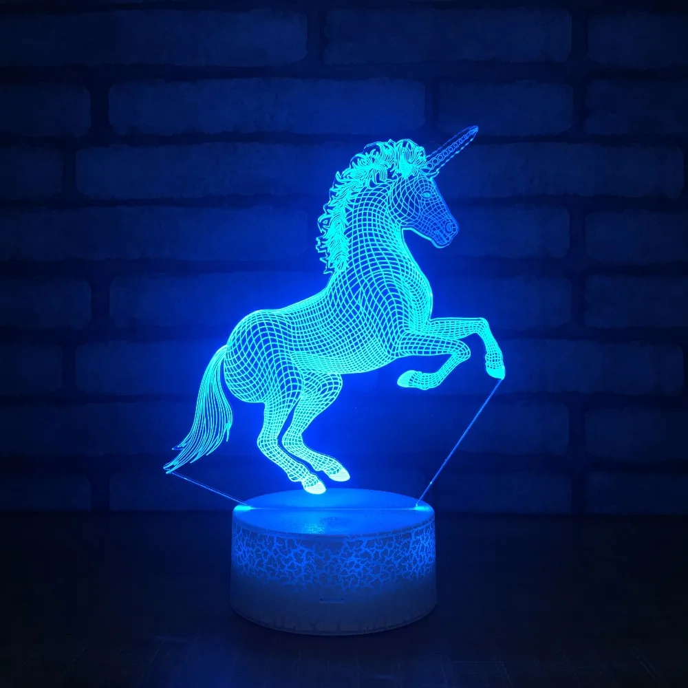 7 Color Change Cute Unicornio Led 3D Night Lights Unicorn Party Touch Usb Table Lamp Novelty AnimalLuminaria Baby Kids Toys Gift