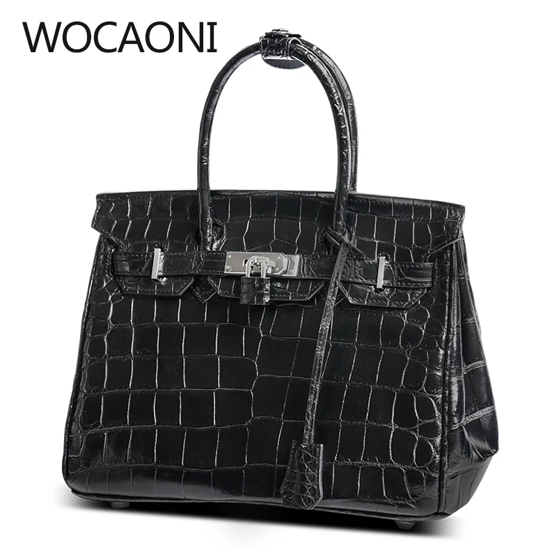все цены на Crocodile bag genuine crocodile belly ladies handbag онлайн