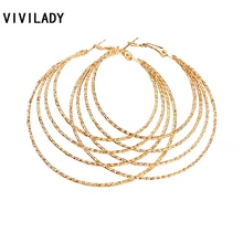 Обруч серьги Мода большой хооп серьги женщины 19 стилей хорошее посеребренная круг вокруг никель свинец волхвы ювелирные изделия