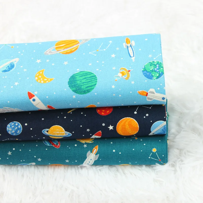 

half yard thicken cotton fabric with sky universe print handmade DIY bag mouth gold package garment tissue 100% cotton B431