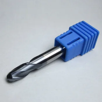 

6mm Shank HRC45 Tungsten Carbide Ball Nose End Mill 2Flutes Milling Cutter Stock