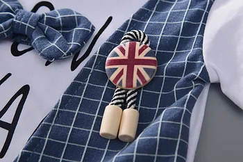 Summer Children Boys Girls Cotton Clothes Kids Bowknot T-Shirt Shorts 2pcs/Sets Toddler Fashion Clothing Sets Baby Tracksuits 4