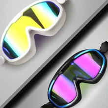 Защитные очки с большой оправой, силиконовое покрытие для взрослых, анти-туман, водонепроницаемый, анти-УФ, глаза, сохраняют безопасность в плавании