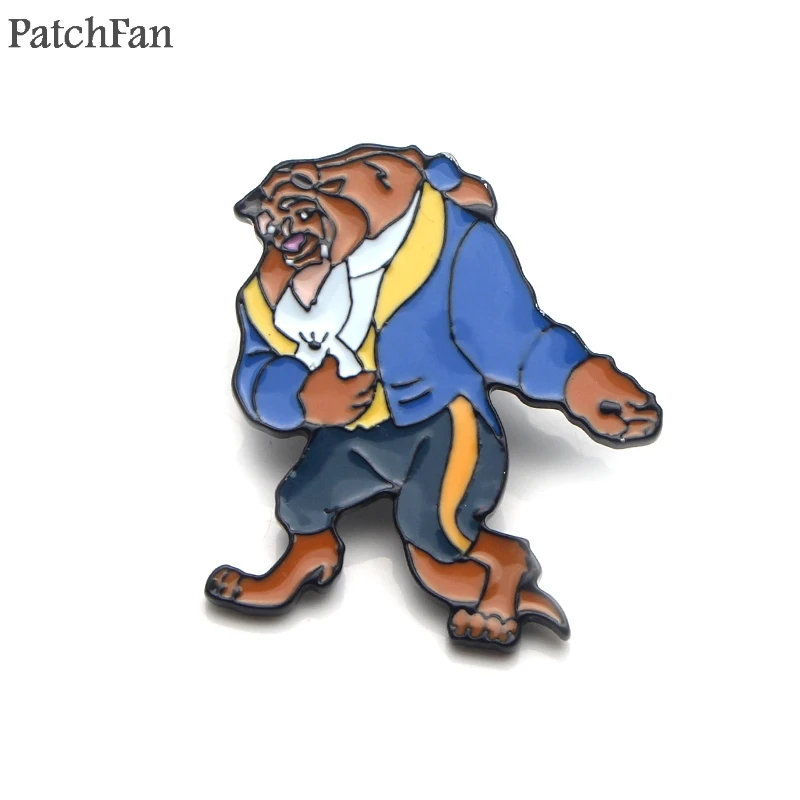 Patchfan красота и чудовище цинк мультфильм забавные булавки броши для рюкзака, одежды для мужчин и женщин шляпа Декоративные значки медаль A1831