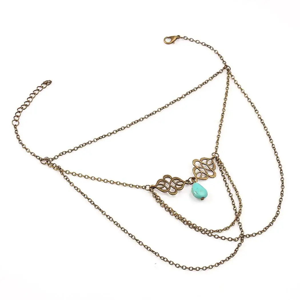 Новый женский модный многослойный браслет Gem Beauty из искусственного серебра