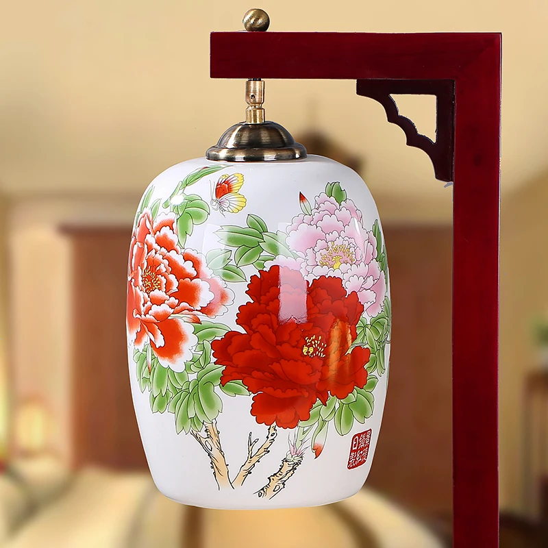 China Living Room Vintage Table Lamp Porcelain Ceramic Table Lamp wedding decoration chinese table lamp antique (2)
