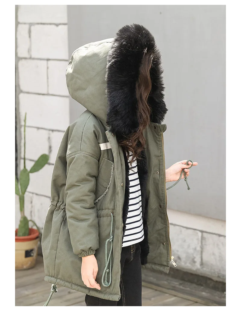 teenage girls winter coat long 2017 children's parkas red green padded thick fur hooded winter jackets for girls clothing 5 6 7 8 9 10 11 12 13 14 15 16 17 years little teenage girl winter coat jacket children winter jackets for girls  (9)