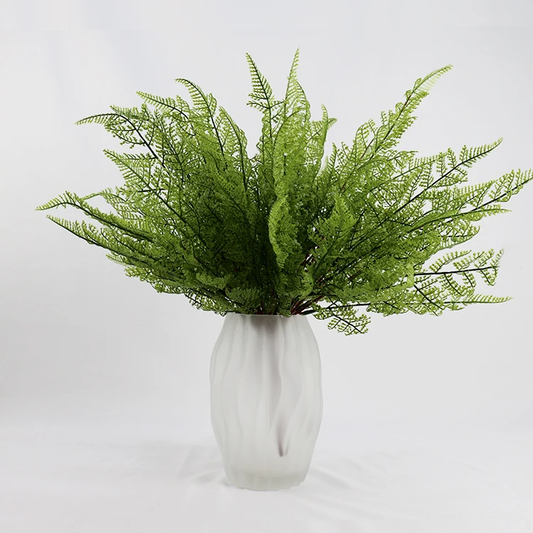 Artificial Fake Persian Leaves Grass Fern Plant Simulation Flower Potted Decor