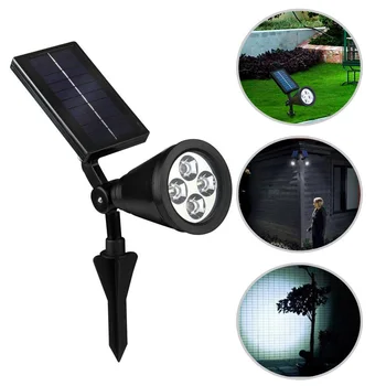

4LED Solar Power Garden Lamp Spot Light Outdoor Lawn Landscape Path Spotlight