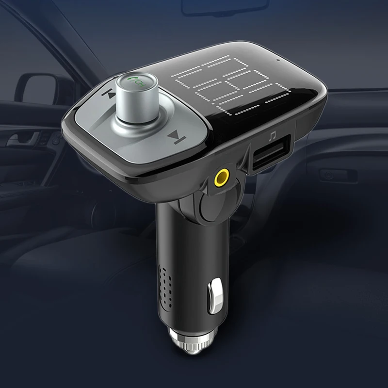 Mp3 Player Bluetooth Cigarette Lighter Charger Auto Dual Usb Charge Vehicle Hand-Free Music Car Qc 3.0 Charger 12V Socket