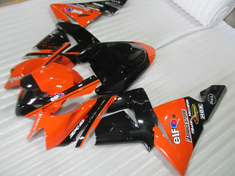 High Quality Plastic Fairing Kits For Kawasaki ZX10R 2004 2005 NINJA ZX 10R 04 05 Orange Black Bodywork Fairings Set SZ68 | Автомобили и