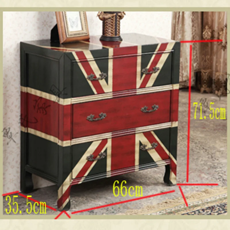 

American post-modern neo-classical European three cabinet painted mizi British flag small porch ark side garden furniture