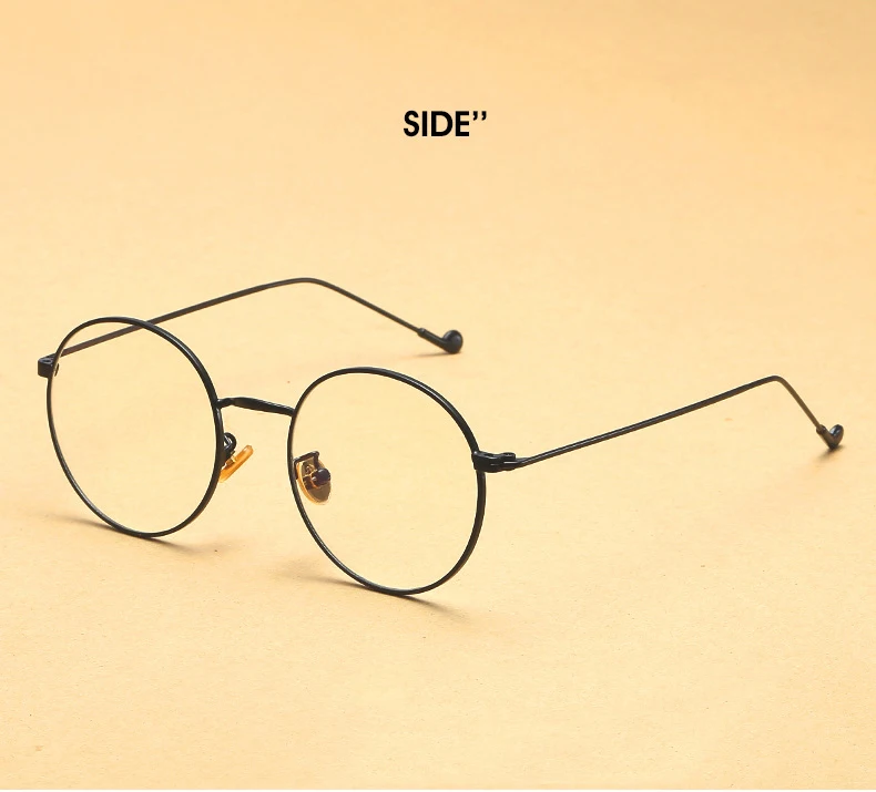 Женские оптические очки, оправа для мужчин, квадратная золотая металлическая Высококачественная маленькая круглая прозрачная оправа для очков, Женские Унисекс ZB-95