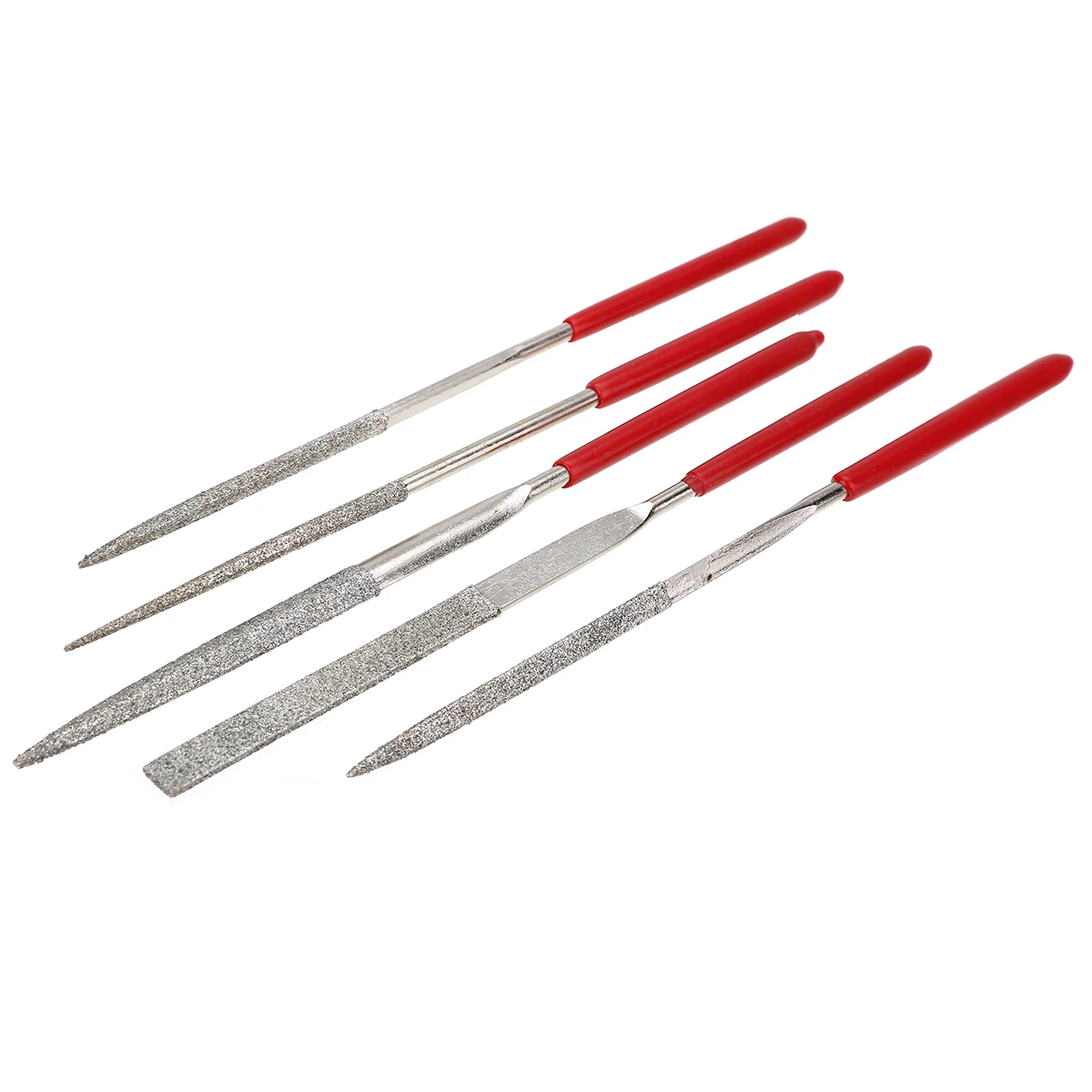 5pcs Metal Needle File Set Files For Glass Stone Wood Carving Craft Woodworking Tool