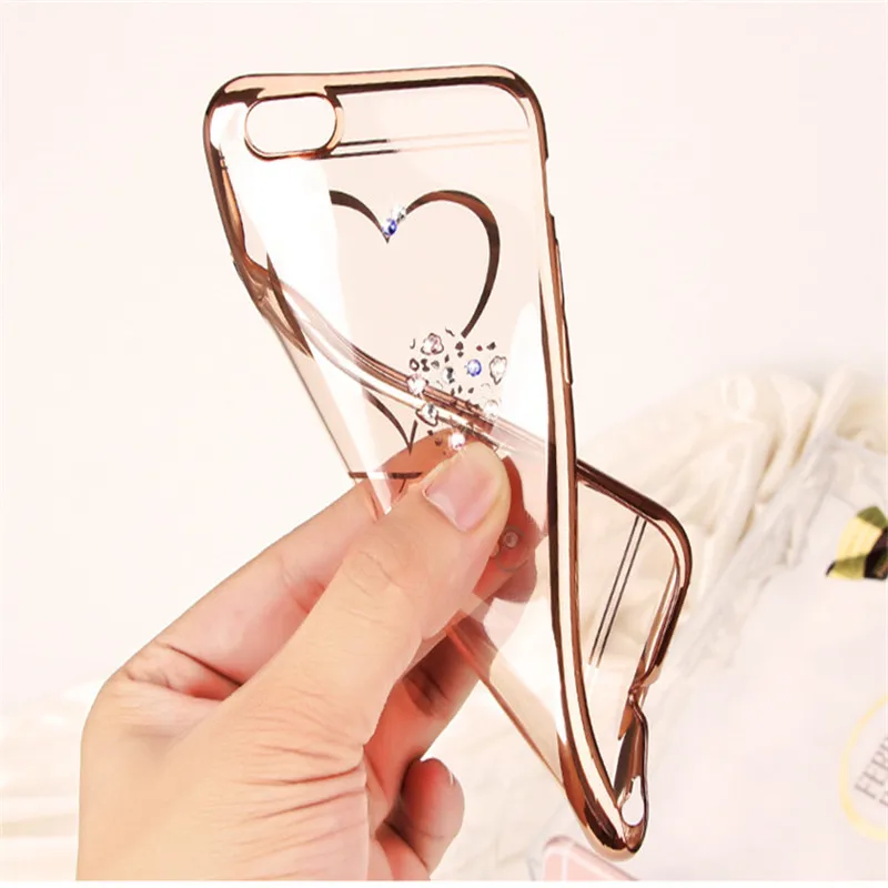 For iPhone 6 Case Ultra Thin Clean Soft TPU Crystal Phone Cases Rose Plating Glitter Diamond Cover For iPhone 6s 6 Plus 7 Plus For iPhone 6 Case Ultra Thin Clean Soft TPU Crystal Phone Cases Rose Plating Glitter Diamond Cover For iPhone 6s 6 Plus 7 Plus