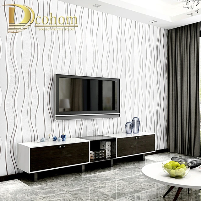 3D Striped Wallpaper For Walls Roll Living Room TV Background Wall  Decoration Paper Wall Papers Home Decor Modern Papier Peint - AliExpress