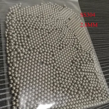 

2.8mm Dia G100 Accuracy 304 Stainless Steel Industry Solid Ball, about 1000 pcs/lot