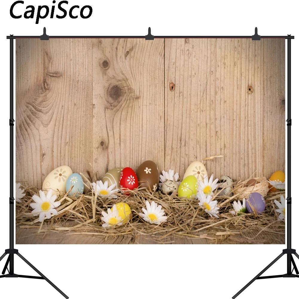 

Фон для фотосъемки новорожденных с изображением деревянной стены Счастливой Пасхи