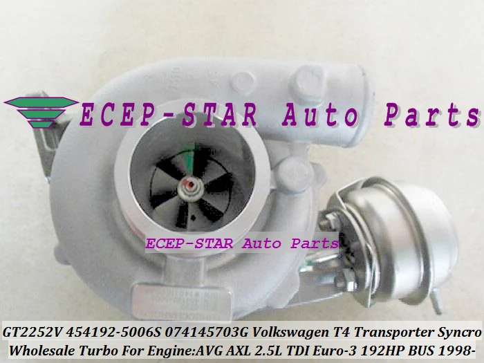GT2252V 454192 454192-5006S 074145703G Turbo Turbocharger For Volkswagen T4 Bus Transporter Syncro 1998- AVG AXL 2.5L TDI (3)