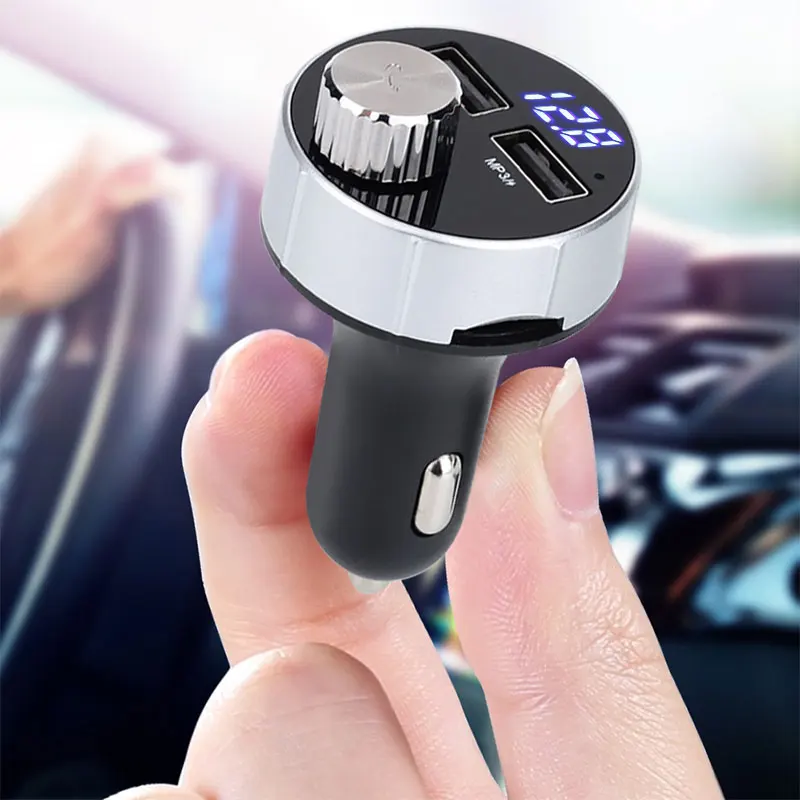 12 V-24 V Dual USB Автомобильное зарядное устройство Портативный автомобильный fm-передатчик для автомобильного комплекта Прямая
