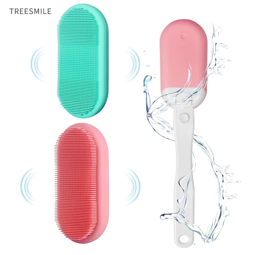 TREESMILE 1PC Electric Bath Brush Electric Silicone Waterproof Bath
