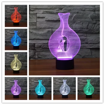 

Usb Novelty Gift Dimmable 3d Table Lamp Led Night Light Knot Lampara As Home Decor Bedroom Abajur Touch Switch Desk Light