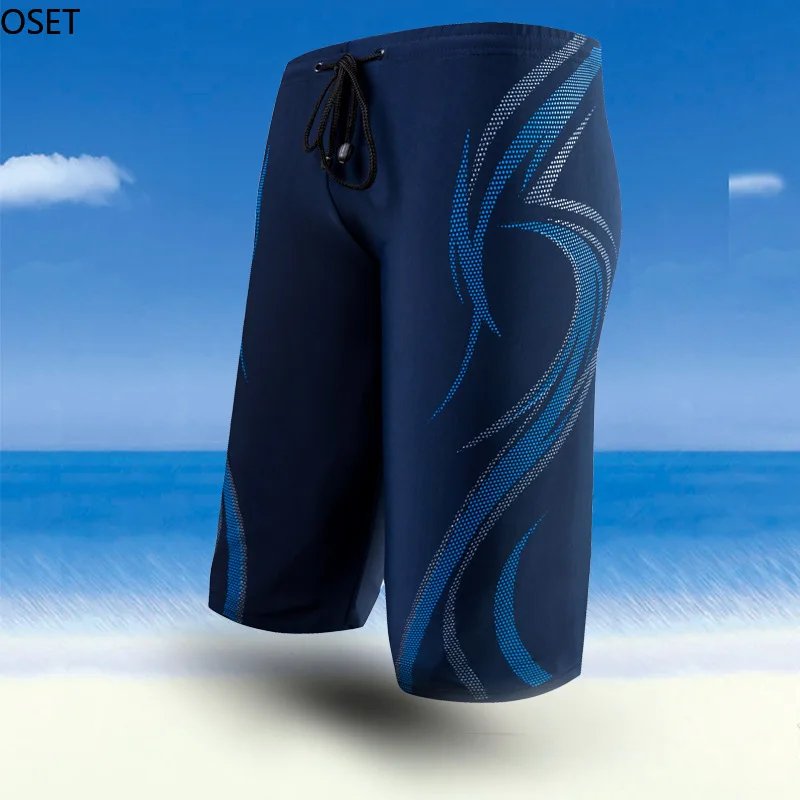 

Swimsuit Men's Swimming Trunks Quick Dry Long Sports Beach Swim Shorts Boy Boy's Swimsuits Bathing Suit Black Pants High Quality