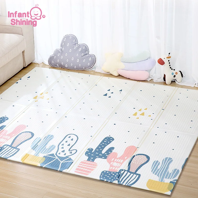 Infant Shining XPE Baby Play Mat Crawling Pad Folding Thickening  Environmental Protection Household Children Floor Mat