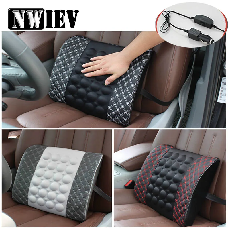 NWIEV Massage Lumbar Support Cushion Car Seat Pillow For Honda Civic