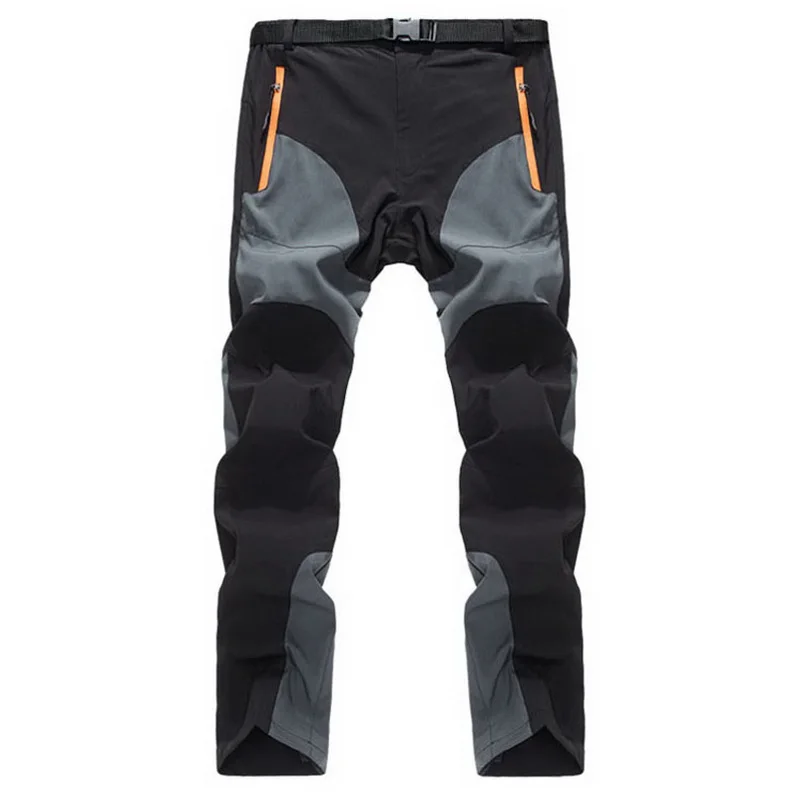 Горные летние мужские брюки быстросохнущие эластичные софтшелл дышащие брюки для бега мужские повседневные брюки Мужская брендовая одежда SA427 - Цвет: Grey