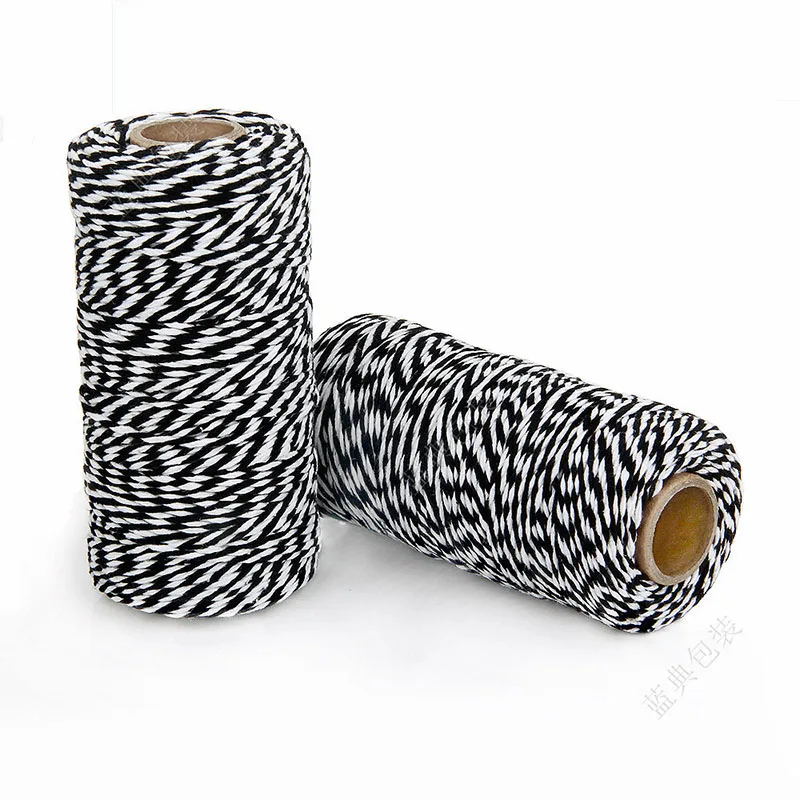 100Meter 2mm Cotton Bakers Twine String Cords Rope for Home Decor Handmade Christmas Gift Packing Craft DIY Gift Wrap