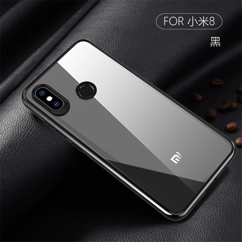 For Xiaomi Mi8 Case 2 in 1 HD Transparent Hard PC + Soft TPU Shockproof Phone Back Cover For Xiaomi Mi 8 Armor Cover Fundas Capa (8)