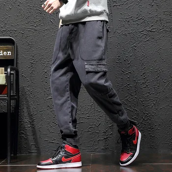 

New 2019 Denim Jeans Plus Size M-5XL Harem Hiphop Mens Baggy Tapered