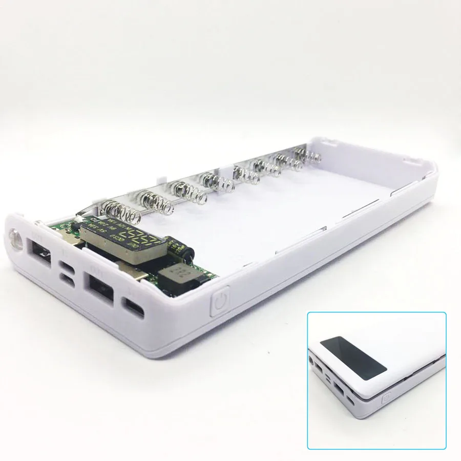 Quick Charge 3.0 DIY Power Bank Case 5V 9V 12V DIY Portable External Battery Holder LCD Display Power Bank