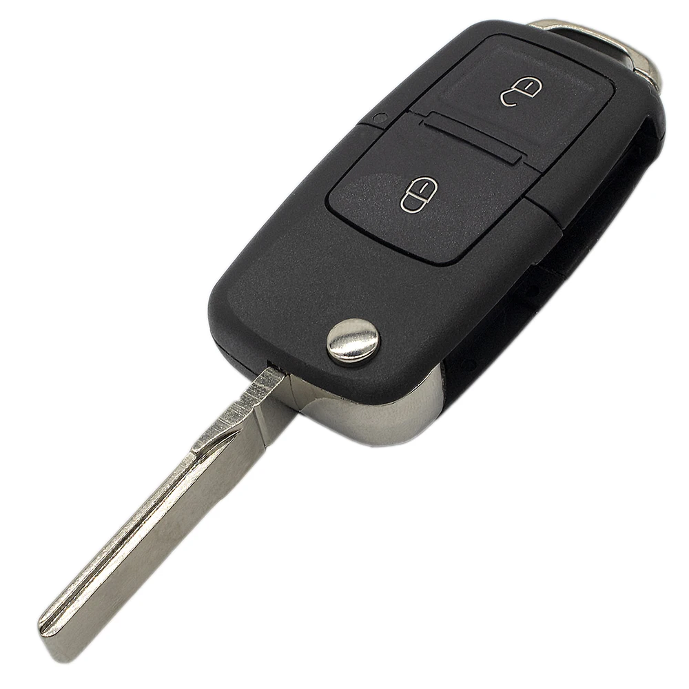 WhatsKey Folding Key 2/3 Button Remote Flip Key Shell Case Fob For Volkswagen B5 Golf Polo Passat Bora MK4 Seat Leon ibiza