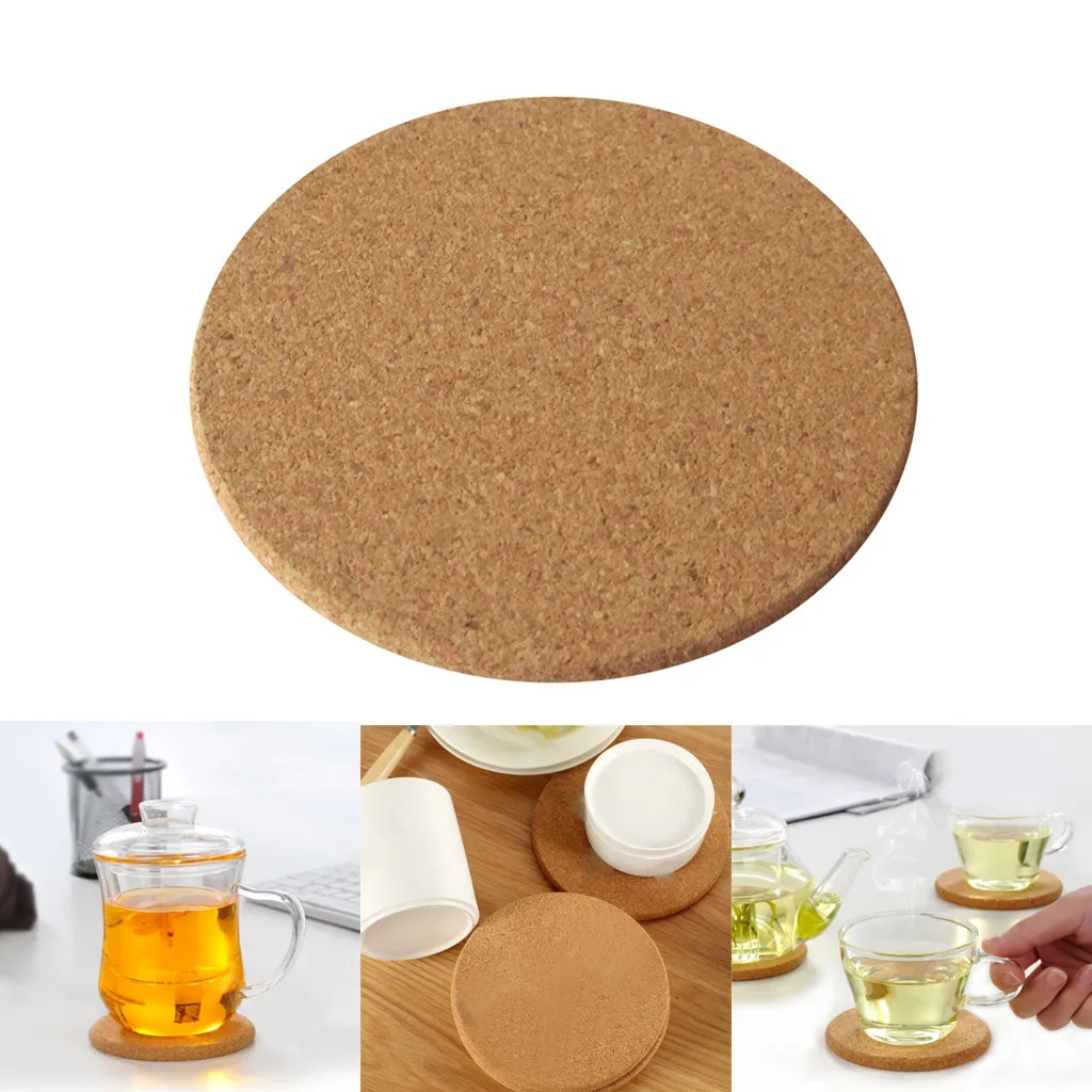 

Kitchen table mat cork wood drink roller coaster tea coffee cup mat table decoration bottle tableware 5 pieces L524