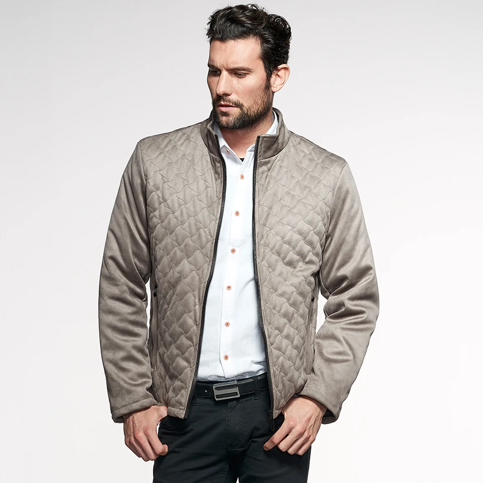 Men 2019 Spring New Smart Casual Suede Jacket Coat Men Pockets Business ...