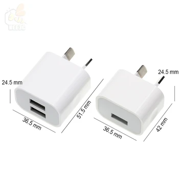 

Hot Sell Universal Travel 5V 2A 2 Dual USB AC 2USB/single usb Wall Home Charger Power Adapter AU Plug Phone for iphone 50pcs/lot