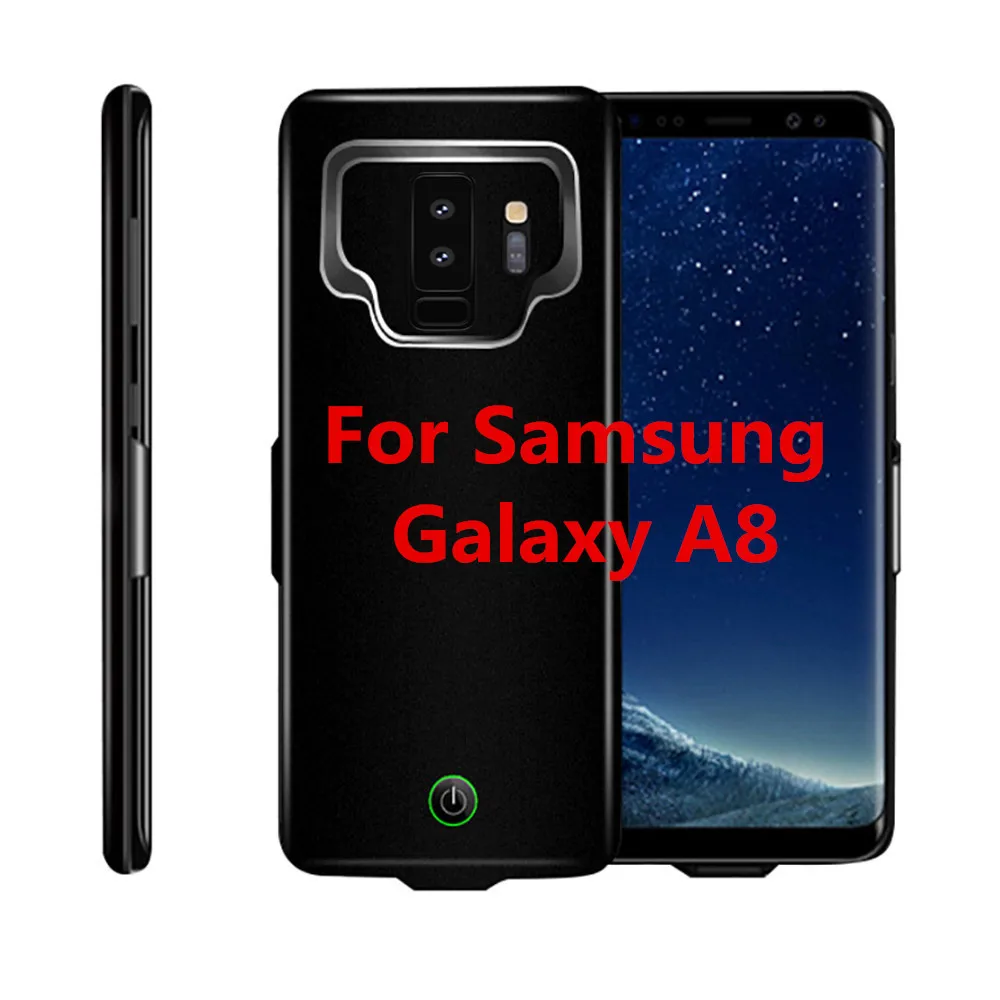 Нэн для samsung Galaxy S9 S8 A8 Батарея чехол Высокое качество Новинка 7000 мА/ч, Мощность нагрузки банка покрытия для samsung S9 S8 A8 плюс - Цвет: Black for A8