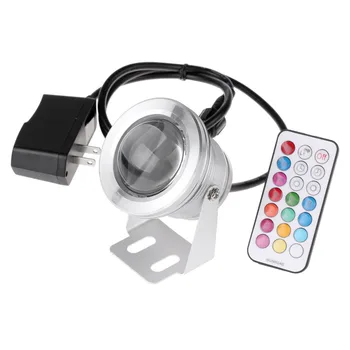 

Underwater Fountain Light Spotlight Timing Pool Pond Fish Tank Aquarium LED Light Lamp US Plug IP67 1000LM 10W RGB LED