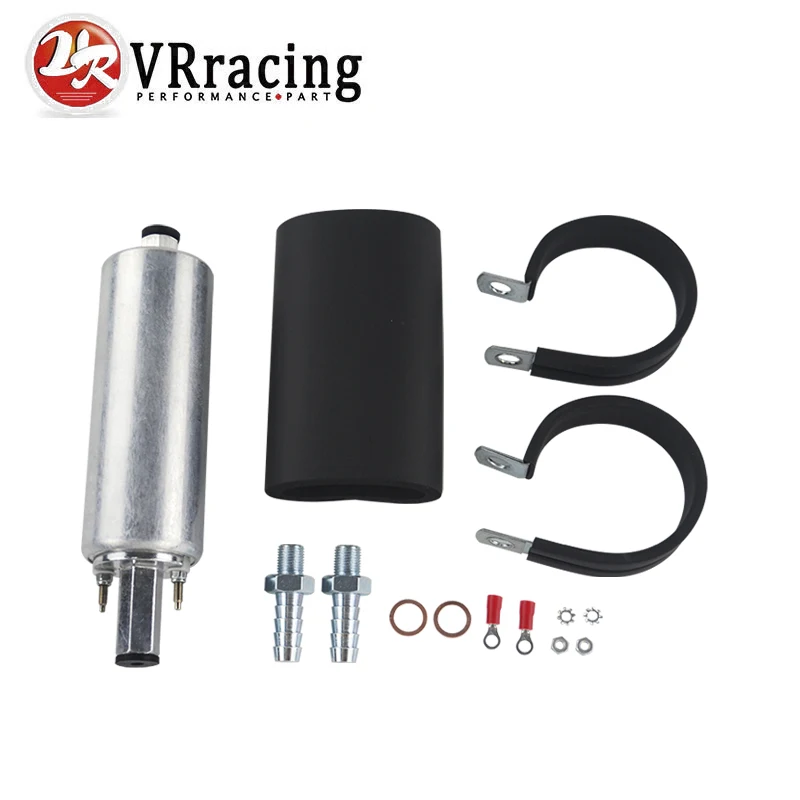 

VR RACING - 255LPH External Inline FUEL PUMP GSL392 GSL-392 HIGH PRESSURE FUEL PUMP W/KIT VR-FPB005